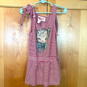 Paper wings 4 y/o striped kitten romper dress